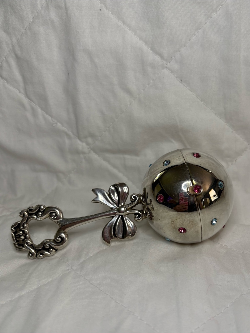 Vintage Lenox Sliver Plated Baby Rattle